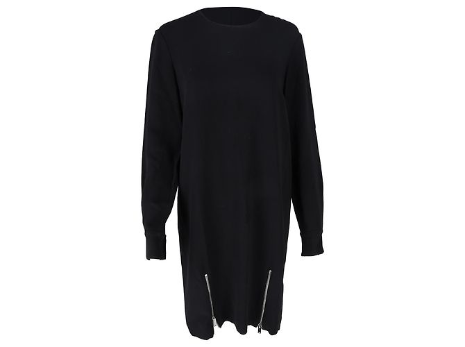 Stella Mc Cartney Abito midi Stella McCartney con dettaglio zip in rayon nero