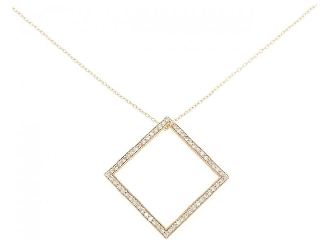 Autre Marque Collana in oro giallo K10 e diamanti D'oro