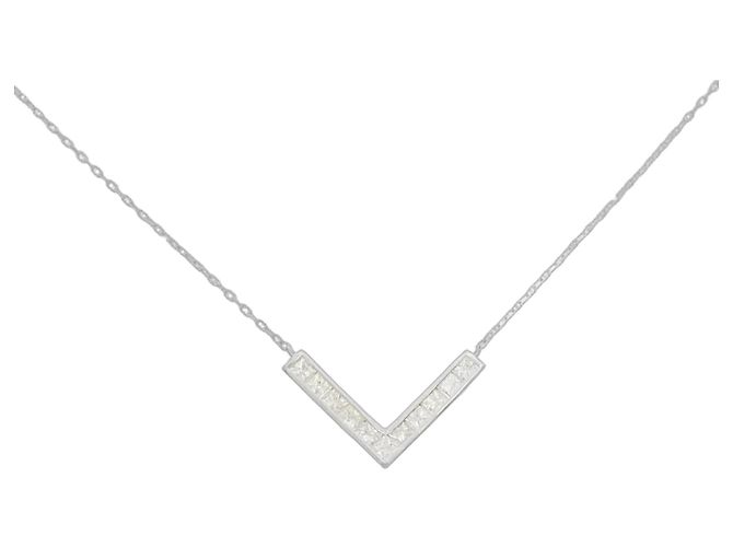 Autre Marque Au750 Diamant Halskette Silber