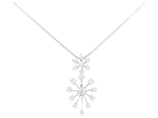 Autre Marque Collar de Diamante Pt900 Pt850 Plata
