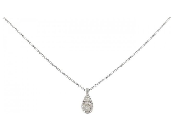 Autre Marque Collana con diamante Au750 Argento