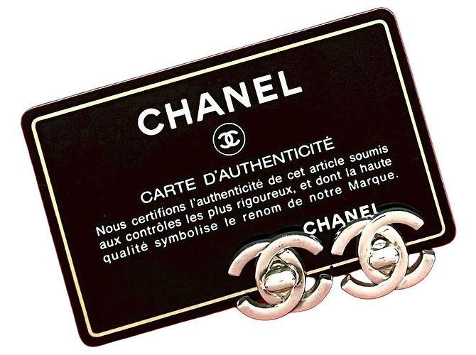 Timeless Pendientes Chanel Coco Mark Plata