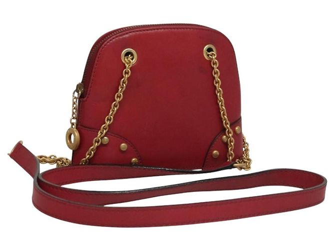 Céline Celine Pelle Vintage Rosso