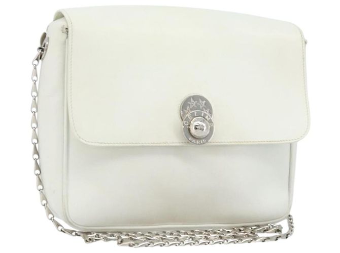 Céline Celine Vintage Leder Weiß