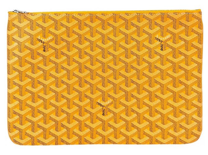 Pochette Goyard Herringbone Sena MM Jaune