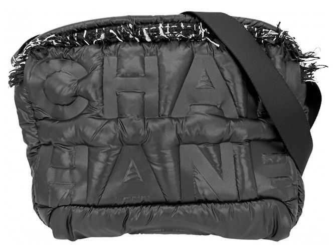 Borsa a tracolla Chanel Coconeige in Tweed Nero