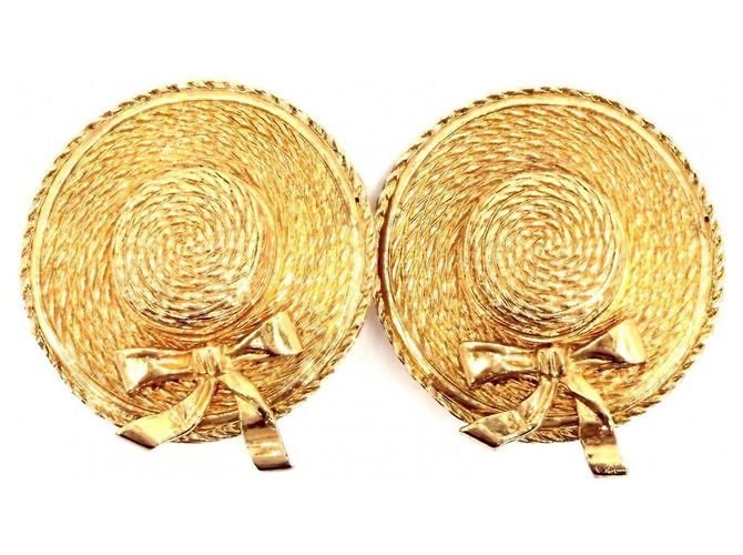 Orecchini Chanel Vintage Gold Clip D'oro
