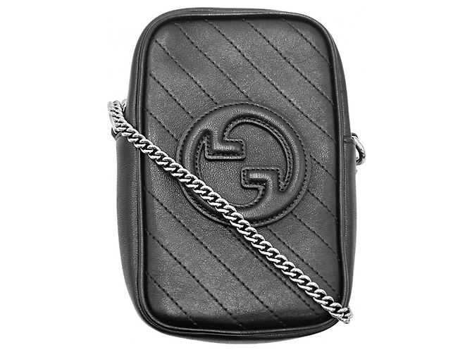Borsa a tracolla Gucci GG Blondie Chain Nero