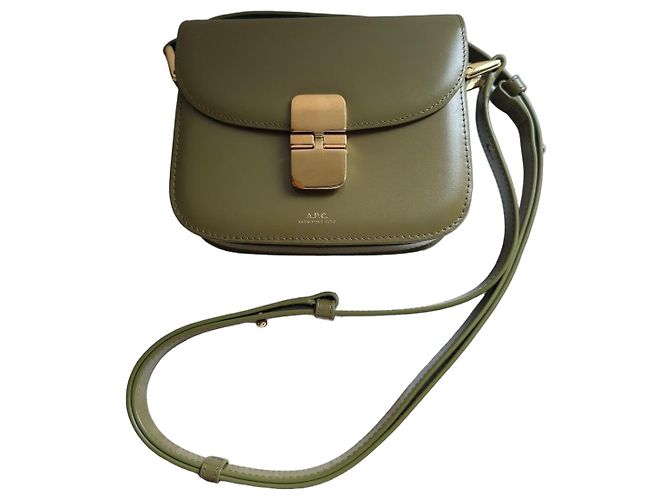 Apc A.P.C. Bolsa Grace em couro verde