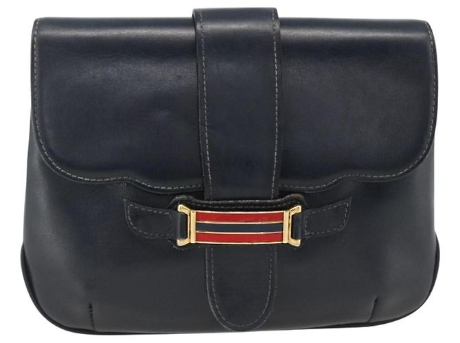 Gucci Cuir Vintage Bleu Marine
