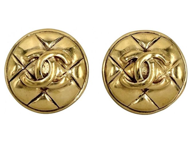 Orecchini a clip dorati Chanel D'oro