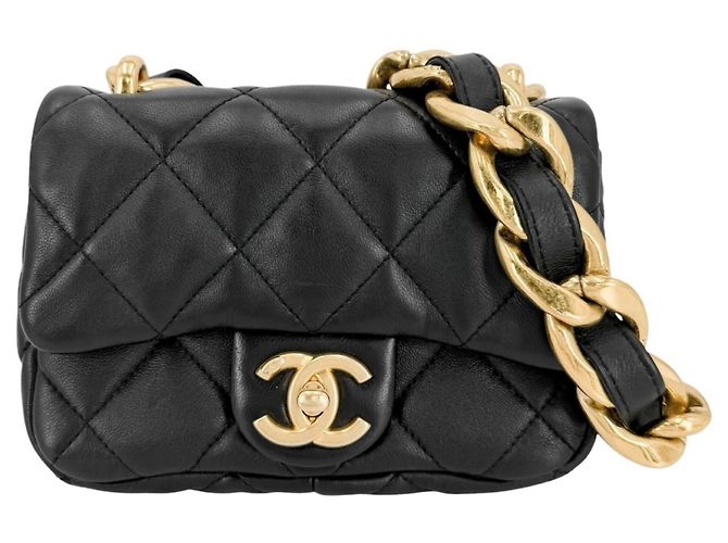 Borsa a tracolla matelassé da donna Chanel Nero
