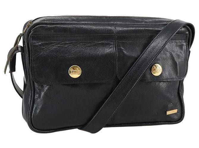 Céline Celine Cuir Vintage Noir