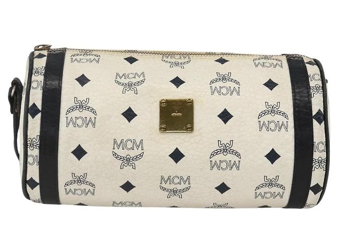 MCM Visetos Leather Blanc