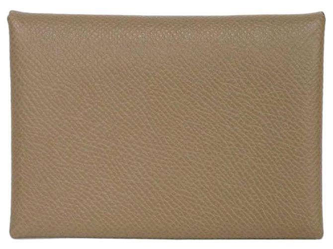 Hermès Hermes Calvi Duo Coin Case Grey Taupe