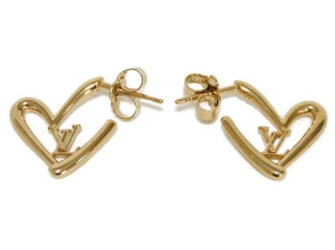 Orecchini Louis Vuitton Heart Falling in Love PM Gold Stud D'oro