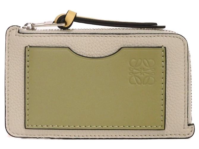 Monedero de piel gris Loewe Castaño