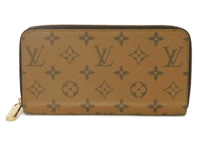 Zippy Louis Vuitton Long Wallet in Monogram Reverse Brown Light brown