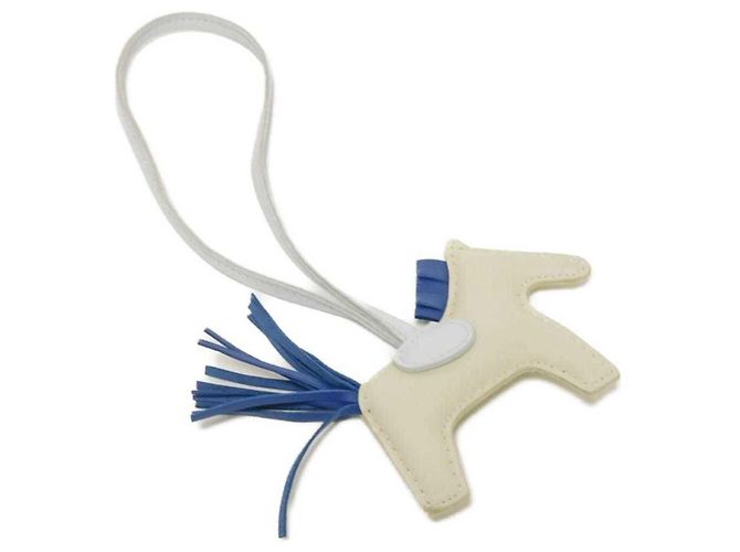 Hermès Hermes Rodeo PM Charm White Blue