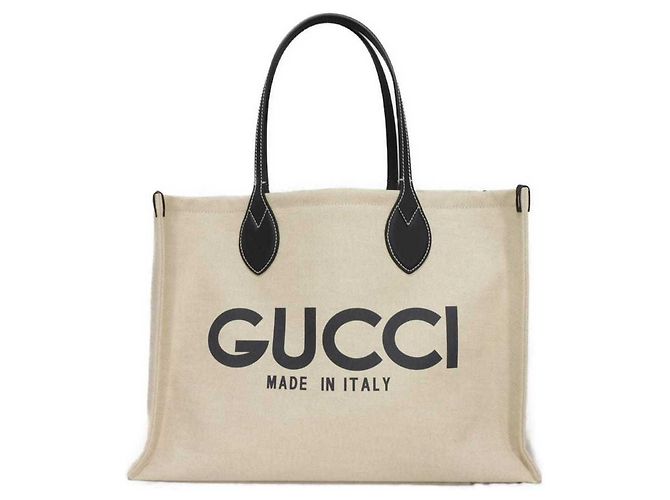Bolso Tote Gucci de algodón blanco