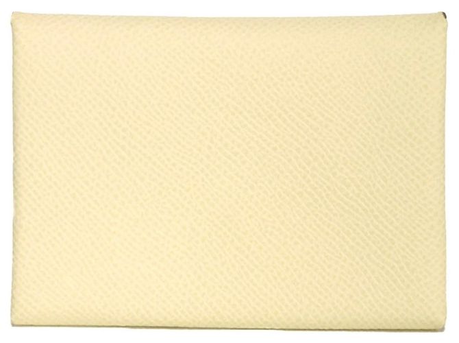 Hermès Hermes Calvi Duo Coin Case Yellow