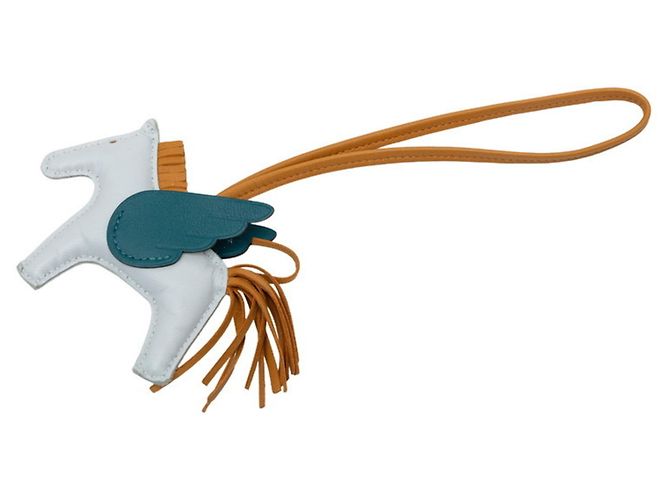 Hermès Hermes Rodeo Pegasus PM Accessory Bag Charm Blue Beige