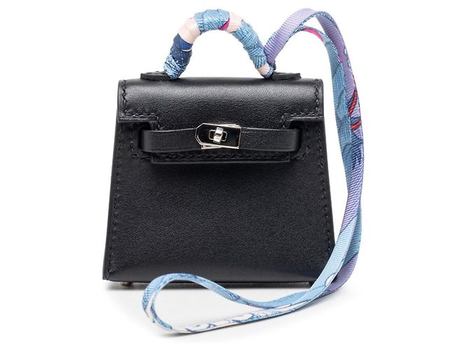 Hermès Accessorio Hermes Kelly Twilly Charm per Borsa Nero