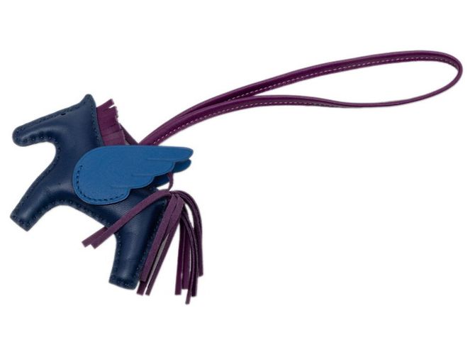Hermès Hermes Rodeo Pegasus PM Acessório de Bolsa Charm Roxo Azul marinho
