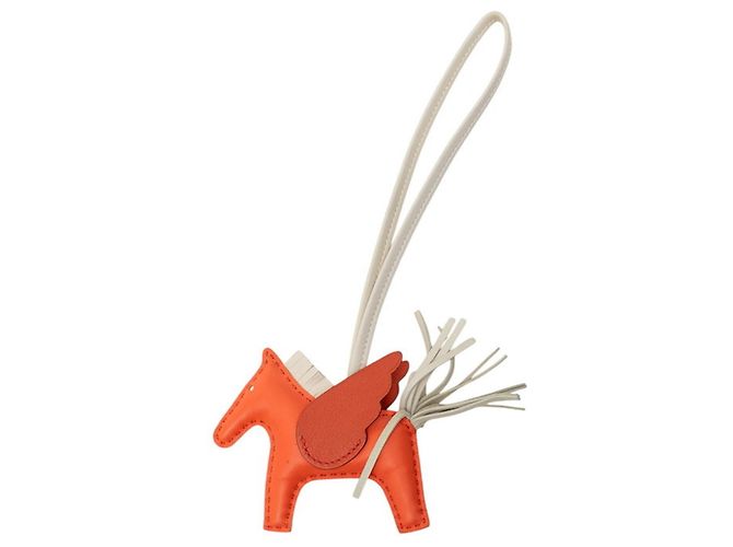 Hermès Pingente para bolsa Hermes Rodeo PM Pegasus Laranja