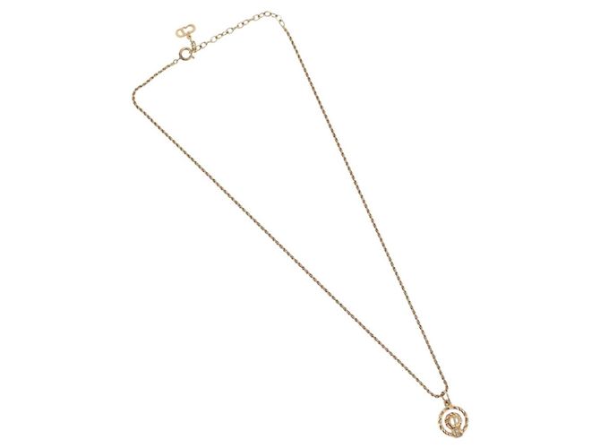 Pendente Christian Dior CD placcato oro D'oro
