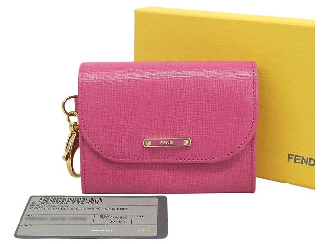 Fendi Compact Bi-Fold Wallet Pink