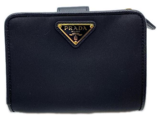 Prada Saffiano Bi-fold Wallet Black