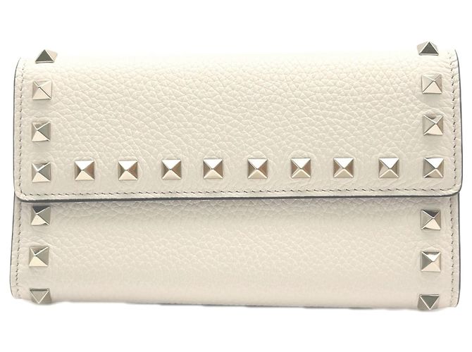 VALENTINO Rockstud Leder-Langgeldbörse Roh