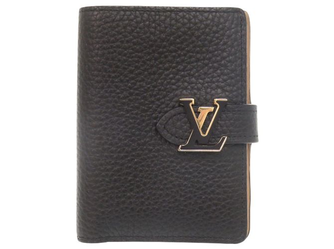 Cartera Bi-Fold Louis Vuitton en cuero Taurillon negro
