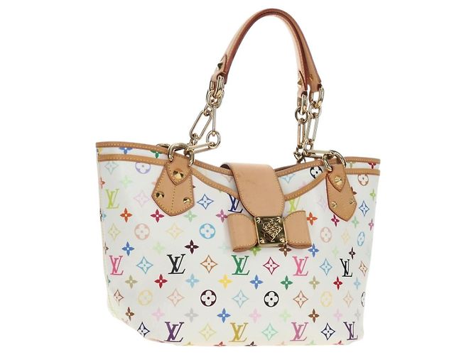 LOUIS VUITTON Sac cabas Monogram Multicolor Annie GM White M40303 Auth BA13672SAV Blanc