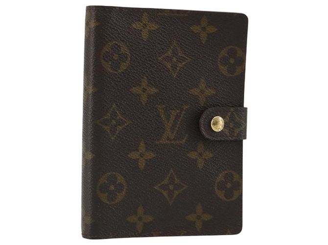 LOUIS VUITTON Monogram Agenda PM Day Planner Cover R20005 LV Auth 189642