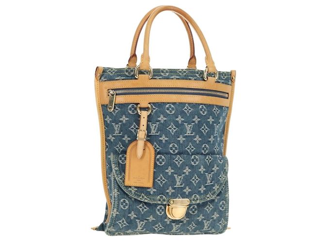 LOUIS VUITTON Borsa Monogram Denim Blu M95018 LV Auth 189186SAV