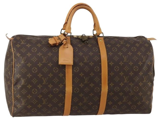 LOUIS VUITTON Monogram Keepall 55 Boston Bag M41424 LV Auth 188403V Monograma