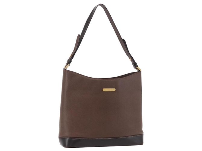 Borsa a Spalla BURBERRY in Pelle Marrone Oro Auth 189965 D'oro