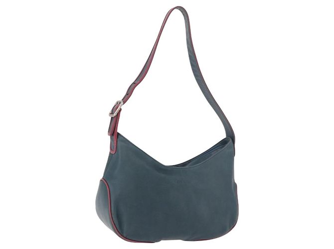 Borsa a Spalla LOEWE in Pelle Verde Argento Auth 187866A
