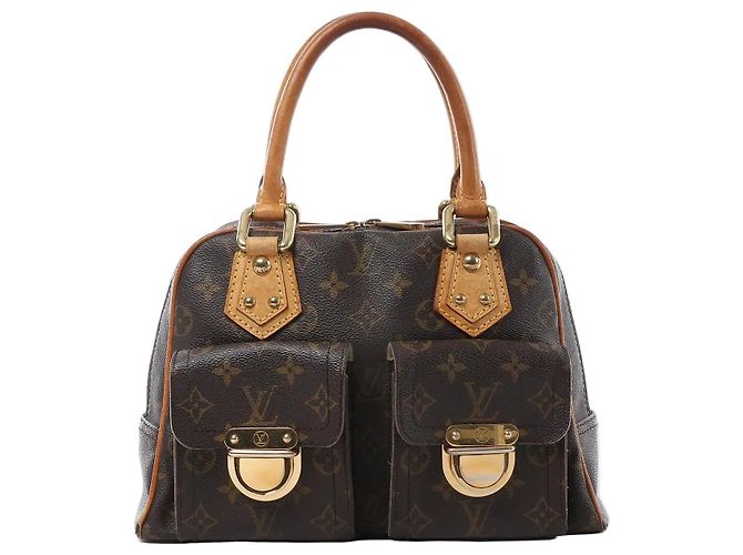 Louis Vuitton Manhattan PM Monogram Canvas Handtasche Braun M40026 Beige