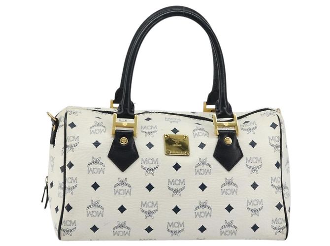 MCM Visetos logogramme Leather Blanc