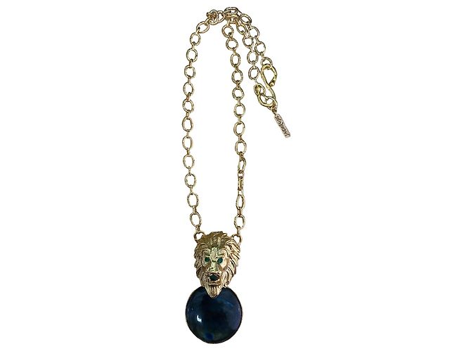 Autre Marque Dilip Jindal - Bijoux Couture - Colar de Leão com pedras de Labradorite e Ônix