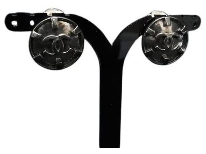 Chanel Clip-Ohrringe Silber