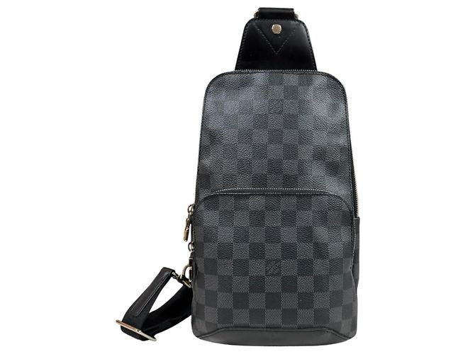 Borsa a tracolla Louis Vuitton Avenue Marrone Nero