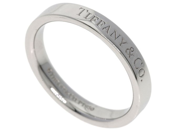 Tiffany & Co. Platinring mit flacher Schiene