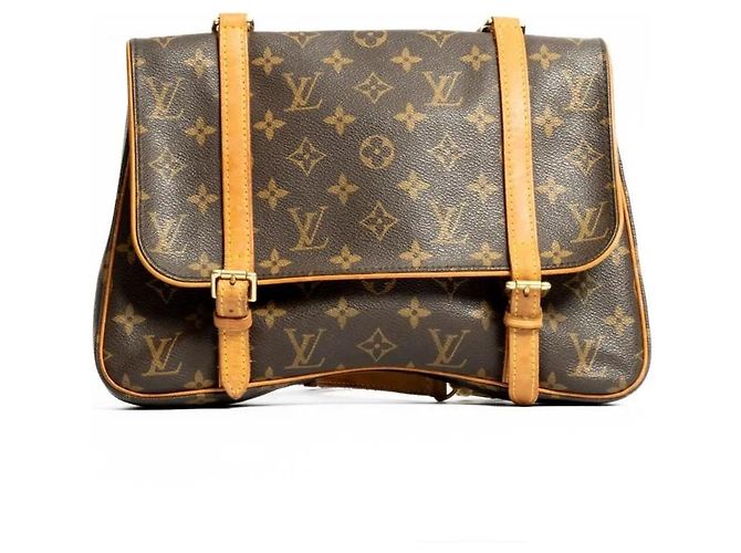 Louis Vuitton Marelle Monogram Canvas Shoulder Bag Brown