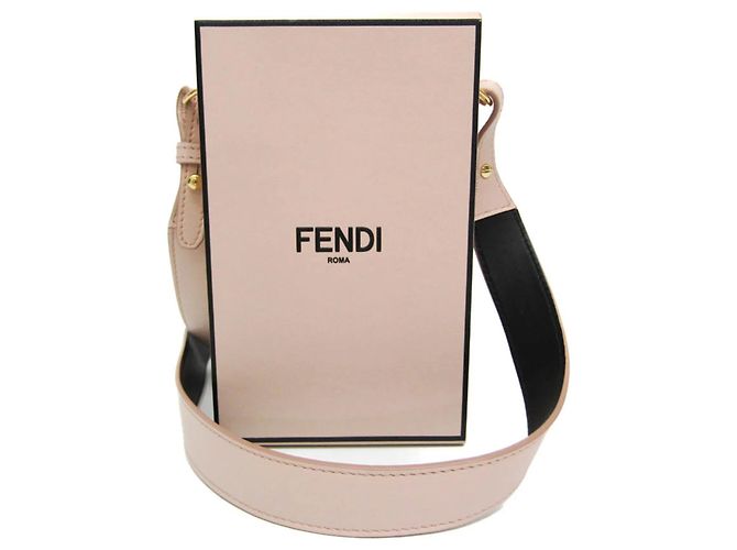Fendi Logo Vertical Box Leather Rose