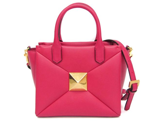Valentino Garavani One Stud Top Handle Leather Small Rose 