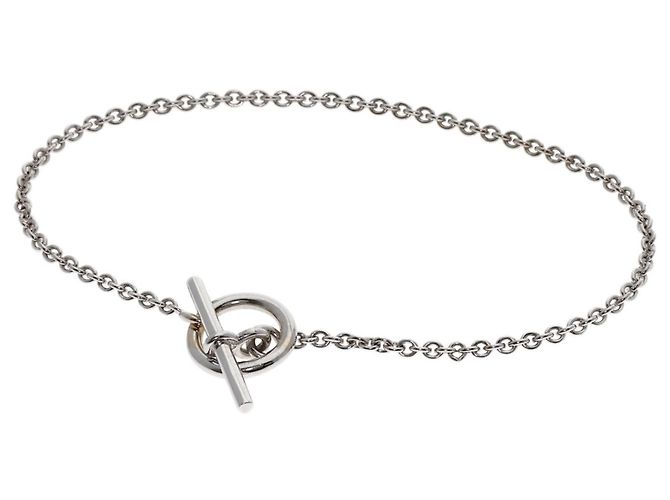 Hermès Pulsera Hermes Mini Chaine d'Ancre en oro blanco de 18K